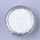 不透明なガラスシリンダービーズ  シードビーズ  つや消し色  丸い穴  ホワイト  1.5~2x1~2mm  穴：0.8mm  約8000個/袋  約85~95 G /袋 SEED-Q036-01A-J02-2