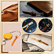 12 шт. двухцветных язычков для застежек-молний из коровьей кожи&nbsp;DIY-WR0005-19-5