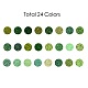 Grüne Serie 600g 24 Farben Glas Saatperlen SEED-JP0008-04-2mm-2
