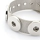 ユニセックス304ステンレス製の腕時計バンドブレスレット  亜鉛合金のスナップボタンを作ると  カドミウムフリー＆ニッケルフリー＆鉛フリー  ステンレス鋼色  215x18mm  ノブ：5~6mm MAK-O005-04-NR-2