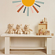 塩ビウォールステッカー  壁飾り用  太陽模様  390x650mm  2枚/セット DIY-WH0228-431-4