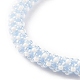 Bracelet en perles de verre au crochet BJEW-JB08083-01-4