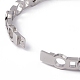 Bracelet rond plat à charnière avec zircone cubique transparente BJEW-L678-09P-4