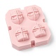 食品グレードのシリコンモールド  フォンダン型  DIYケーキデコレーション用  チョコレート  キャンディ  アイスホッケーのカビ  頭蓋骨の形  ピンク  150x135x46mm DIY-H122-04-2