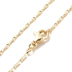 Halskette aus Coreana-Ketten aus Messing für Frauen NJEW-P265-33G-1