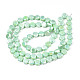 Electroplate Opaque Solid Color Glass Beads Strands EGLA-N002-27-A06-2