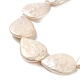 Hebras de perlas keshi de perlas barrocas naturales PEAR-E016-018-3