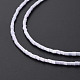 Glass Silk Stain Style Beads Strands GLAA-N047-001B-10-4
