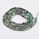 Brins de perles turquoises africaines naturelles (jaspe) G-F568-126-2