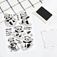 GLOBLELAND Skiing Pandas Stamps Cute Animals Silicone Clear Stamps Transparent Stamp Seals for Cards Making DIY Scrapbooking Photo Journal Album Decoration DIY-WH0167-56-656-6