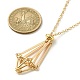 Brass Macrame Pouch Empty Stone Holder for Pendant Necklaces Making NJEW-TA00110-5