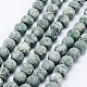 Chapelets de perles en jaspe à pois verts naturels G-F518-26-8mm-1