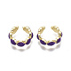 Brass Enamel Cuff Earrings EJEW-R114-027-NF-2