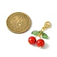 Cherry Natural Gemstone Pendant Decorations HJEW-TA00098-3