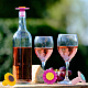 Benecreat 6 個 3 色シリコーンワインボトルストッパー  花の形  ミックスカラー  49.5x42.5mm  2個/カラー AJEW-BC0006-68-5