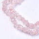 Natural de cuarzo rosa de piedra hebras de abalorios G-R192-03-3