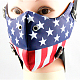Couvre-bouche à motif de drapeau national américain en cuir pu punk AJEW-O015-07-4