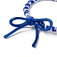 Bracelet cordon tressé polyester BJEW-B065-03-4
