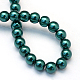 Baking Painted Pearlized Glass Pearl Round Bead Strands HY-Q003-6mm-79-4