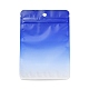 グラデーションカラーのプラスチック製ジップロックバッグ  再封可能な包装袋  長方形  藤紫色  15x10.5x0.02cm  片側の厚さ：3.1ミル（0.08mm） OPP-Q007-02D-2