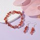 Ensemble de bijoux en perles d'agate rouge naturelle SJEW-JS01232-04-2