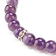 Natural Gemstone & Synthetic Hematite Braided Bead Bracelet for Women BJEW-JB08181-6
