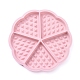 ワッフル食品グレードのシリコン型  ケーキパン型  DIYシフォンケーキ耐熱皿  ピンク  174x15mm DIY-F044-04-1