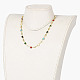 Handmade Brass Enamel Link Chains Jewelry Sets SJEW-JS01163-12