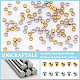 Unicraftale 300pcs 2 couleurs 201 perles en acier inoxydable STAS-UN0048-86-5