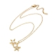 Подвеска в виде морской звезды из латуни с микропаве из кубического циркония для женщин NJEW-C076-06G-4
