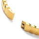 Placage ionique (ip) 304 bracelets à charnière en acier inoxydable avec croissant de lune pour femme BJEW-M309-05G-3