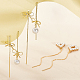 BENECREAT 8 Pcs 2 Styles Real 18k Gold Plated Brass Earring Threader Accessories KK-BC0009-30-5