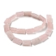 Granos naturales de abalorios de cuarzo rosa G-M420-G07-01-3