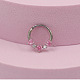 Кольца для носа из хирургической нержавеющей стали 316l с розовым кубическим цирконием и паве из жемчуга в форме сердца FS-WG2F513-13-1