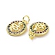 Латунные подвески из микро-паве KK-E068-VF109-3