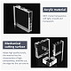 Basi espositive quadrate in vetro trasparente AJEW-WH0245-15B-3