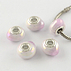 Pearlized handgemachten Porzellan europäischen Perlen OPDL-S071-04-1