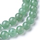 Natürlichen grünen Aventurin Perlen Stränge X-GSR024-3