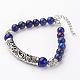 Lapis Lazuli Perlen Armbänder BJEW-JB02768-02-1