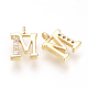 Brass Cubic Zirconia Charms X-KK-T015-01M-1