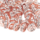 Perles séparateurs en laiton avec strass, grade AAA, bride droite, couleur métal or rose , rondelle, cristal, 10x4mm, Trou: 2mm, 50 pcs / boîte