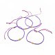 Bracelets réglables en perles tressées d'aventurine jaune naturelle BJEW-F391-A17-1