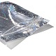 レーザープラスチックジップロックバッグ  長方形の包装袋  トップセルフシールパウチ  銀  12x9x0.08cm  片側の厚さ：2.5ミル（0.065mm） OPP-K001-10C-3