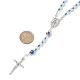 Collares de cuentas de rosario de acrílico y vidrio NJEW-JN04605-3