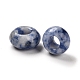 Perles européennes en jaspe bleu naturel G-R488-02B-3