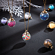 PandaHall 90pcs 15 Color Crystal Glass Ball Charms with Star Star Glitter Sequins GLAA-PH0007-58-4