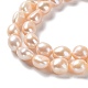 Fili di perle di perle d'acqua dolce coltivate naturali PEAR-Z002-27-3