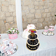 Heart Pattern Paper 3-Tier Round Cupcake Stand AJEW-WH0258-794-4