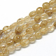 Chapelets de perles en quartz rutiles d'or naturel G-R445-6x8-31-1