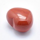 Piedra de palma de corazón de jaspe rojo natural DJEW-F005-06F-3